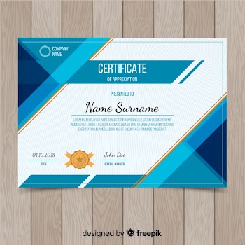 Creative certificate template design Free Vector