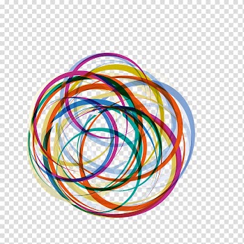 Creative circle colorful lines transparent background PNG clipart