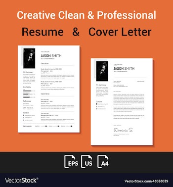 creative clean cvresume template image