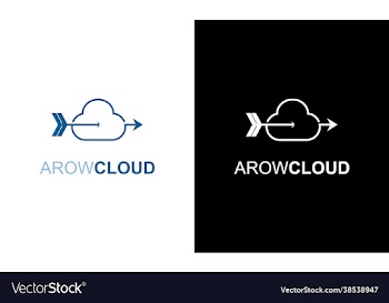creative cloud icon logo and arrows innovation