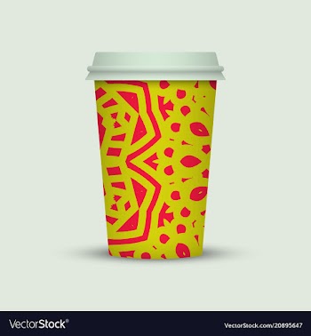 Creative coffee cups coffee sleeve coffee mug vector image
