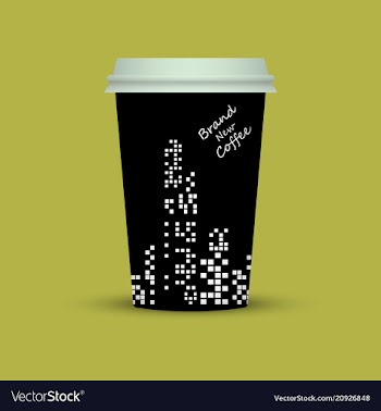 Creative coffee with brand new coffee text vector image