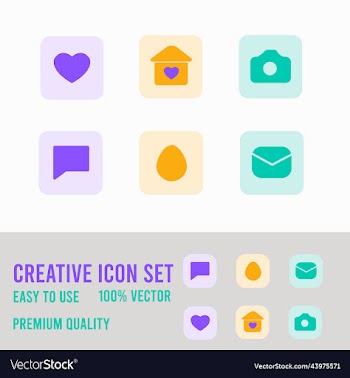 creative colorful icons collection image