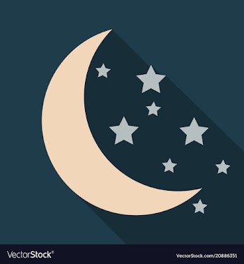 Creative crescent moon with stars for holy month vector image