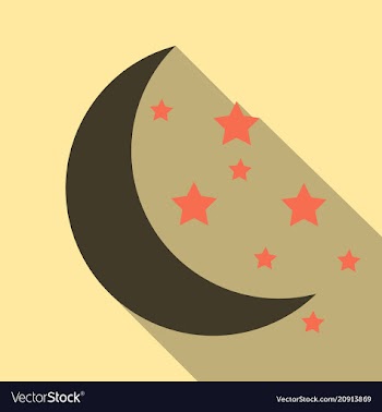 Creative crescent moon with stars for holy month vector image