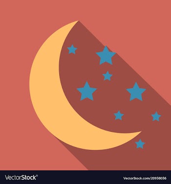 Creative crescent moon with stars for holy month vector image