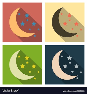 Creative crescent moon with stars for holy month vector image