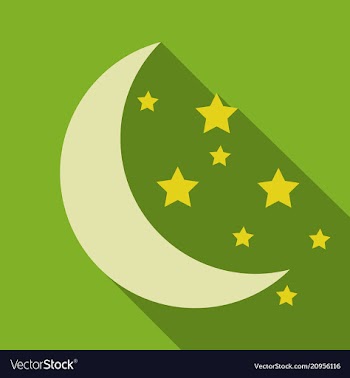 Creative crescent moon with stars for holy month vector image