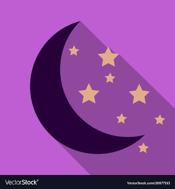 Creative crescent moon with stars for holy month vector image