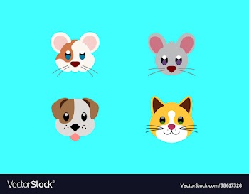 creative cute face animal pet law poly logo icon