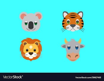 creative cute face animal pet law poly logo icon