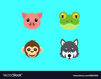 creative cute face animal pet law poly logo icon