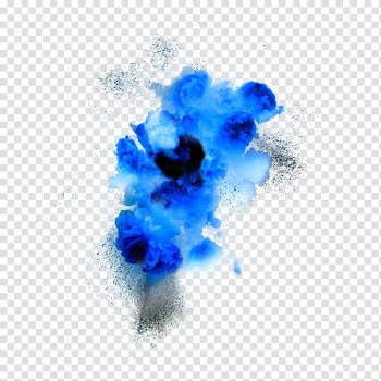 Creative design blue smoke explosion transparent background PNG clipart