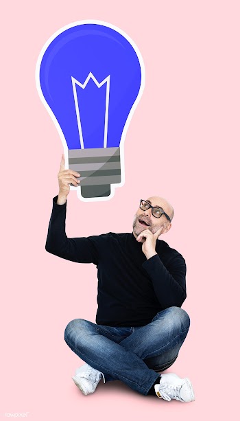 Creative designer thinking up new ideas | Free stock psd mockup - 493020