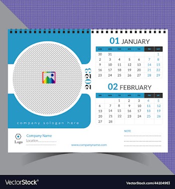 creative desk calendar 2023 design template