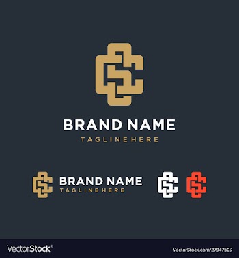 Creative elegant letter cs monogram logo design vector image