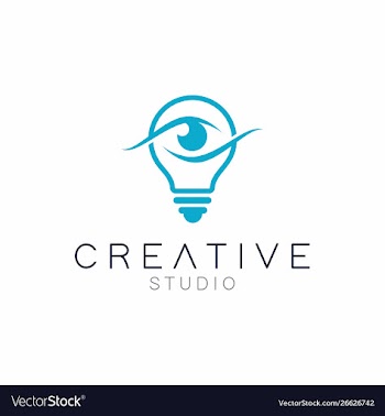 Creative eye icon bulb with eye logo design vector image