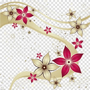 , Creative fashion flowers background transparent background PNG clipart