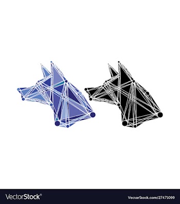 Creative fox or dog logo design template vector image