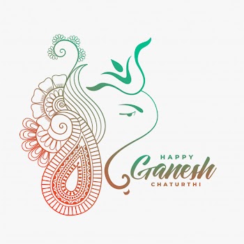 Creative ganesha ji  for happy ganesh chaturthi Free Vector