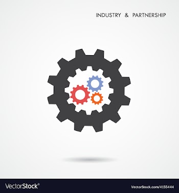  					Creative gear abstract design banner vector image														
