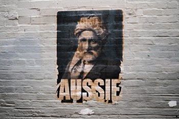 Creative graffiti street art mural on a back alley in Perth, Australia. 