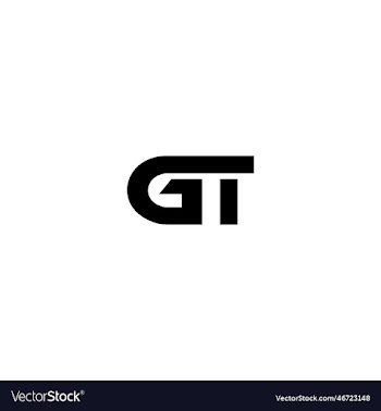 creative gt letter with luxury concept