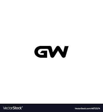 creative gw letter with luxury concept