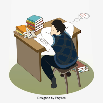 Creative Hand-painted Scenes Student Sleeping, Cartoon, Boy ...