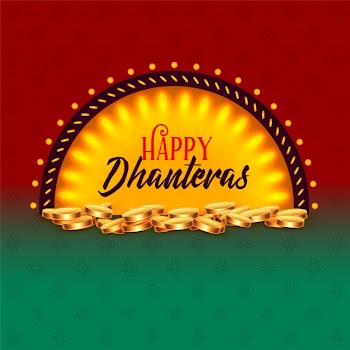 Creative happy dhanteras festival card greeting Free Vector