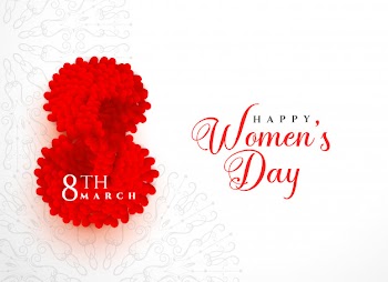 Creative happy women's day background design Free Vector