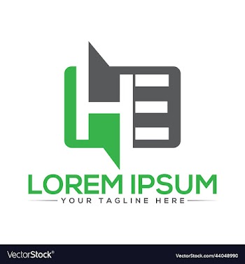 creative he logo design