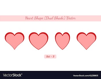 creative heart shape object set heart shape