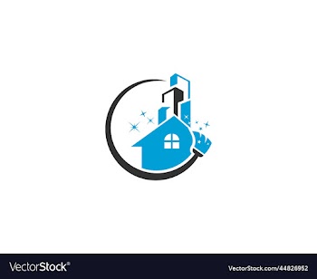 creative home cleaning logo design