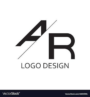 creative letter ar geometric for logo company
