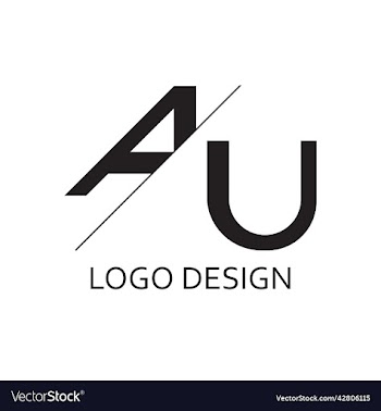 creative letter au geometric for logo company