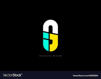 creative letter branding gij initial logo