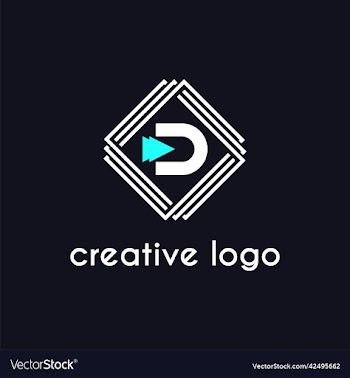 creative letter d geometric for logo company
