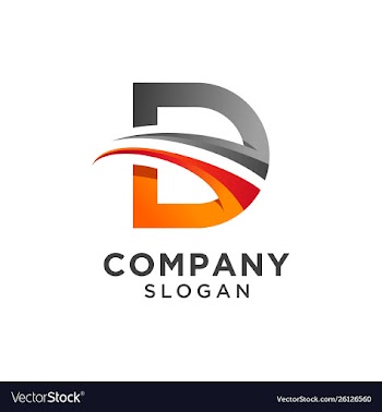 Creative letter d logo design vector image