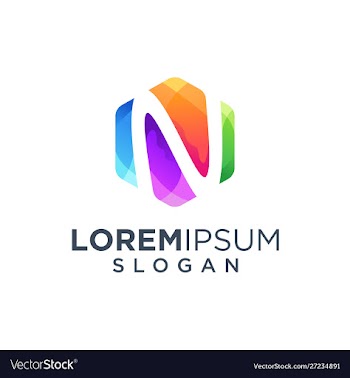 Creative letter n logo design vector image