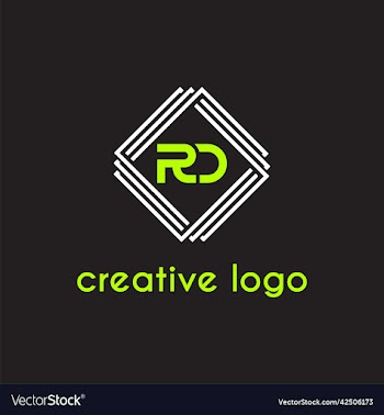 creative letter rd geometric for logo company