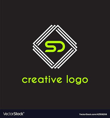 creative letter sd geometric for logo company
