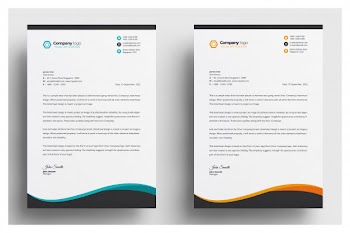 Creative letterhead template Free Vector