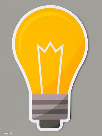Creative light bulb icon isolated | Free stock photo - 401889