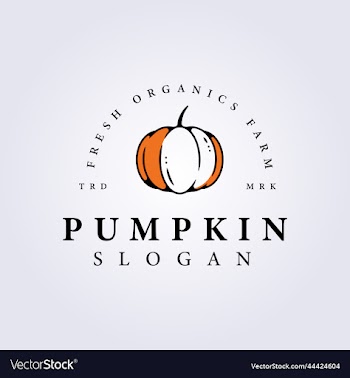 creative line pumpkin logo farm
