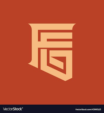 creative modern elegant monogram letter initial fg