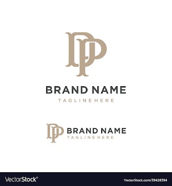 creative modern initial letter dp icon logo