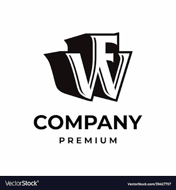 creative modern initial letter wf icon logo