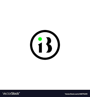 creative modern letters ib icon logo