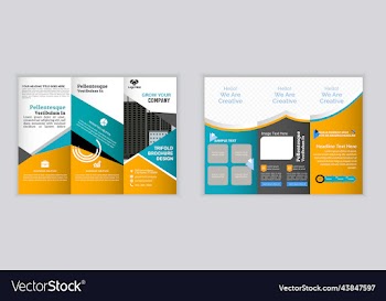 creative modern trifold business leaflet brochure